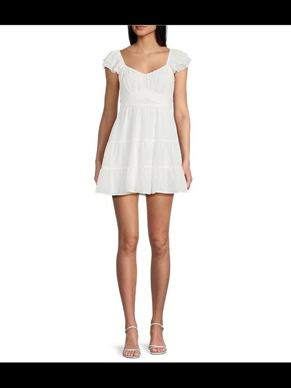 Aeropostale White Sweetheart Babydoll Mini Dress